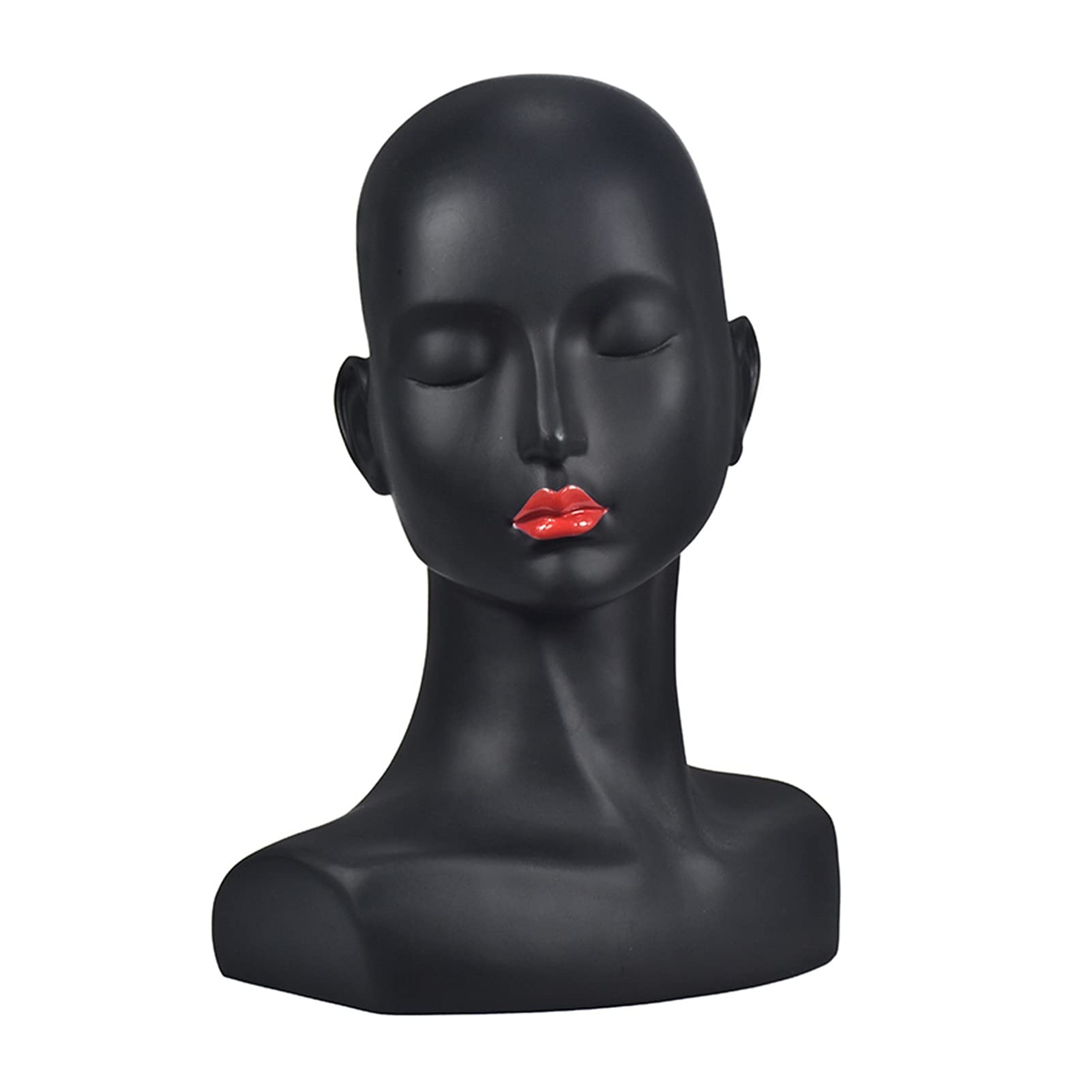 Stylish PVC Female Mannequin Head with Stand - Perfect for Wig Display, Hat Showcase, Jewelry & Accessories Presentation - Ideal for Salon, Boutique & Retail Store Displays