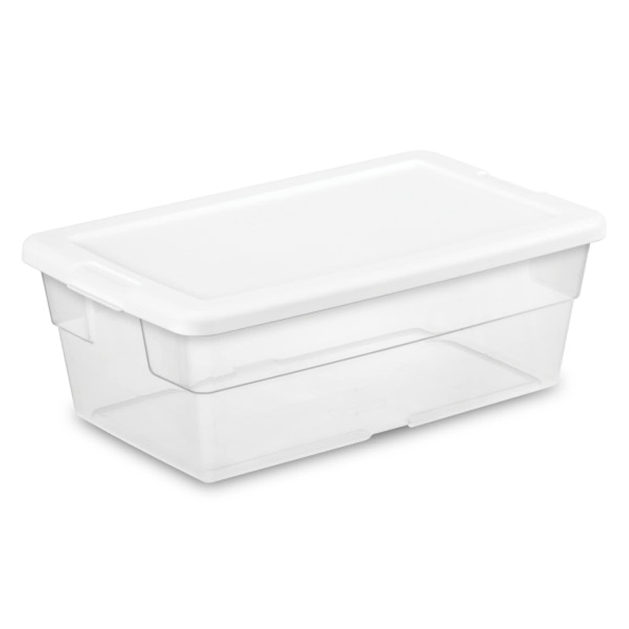 Sterilite 6 Quart Clear Plastic Storage Bins with Snap-Close Lids - 72 Pack Stackable Organizing Containers for Home, Office & Classroom - Perfect for Pantry Organization, Toy Storage & School Supplies