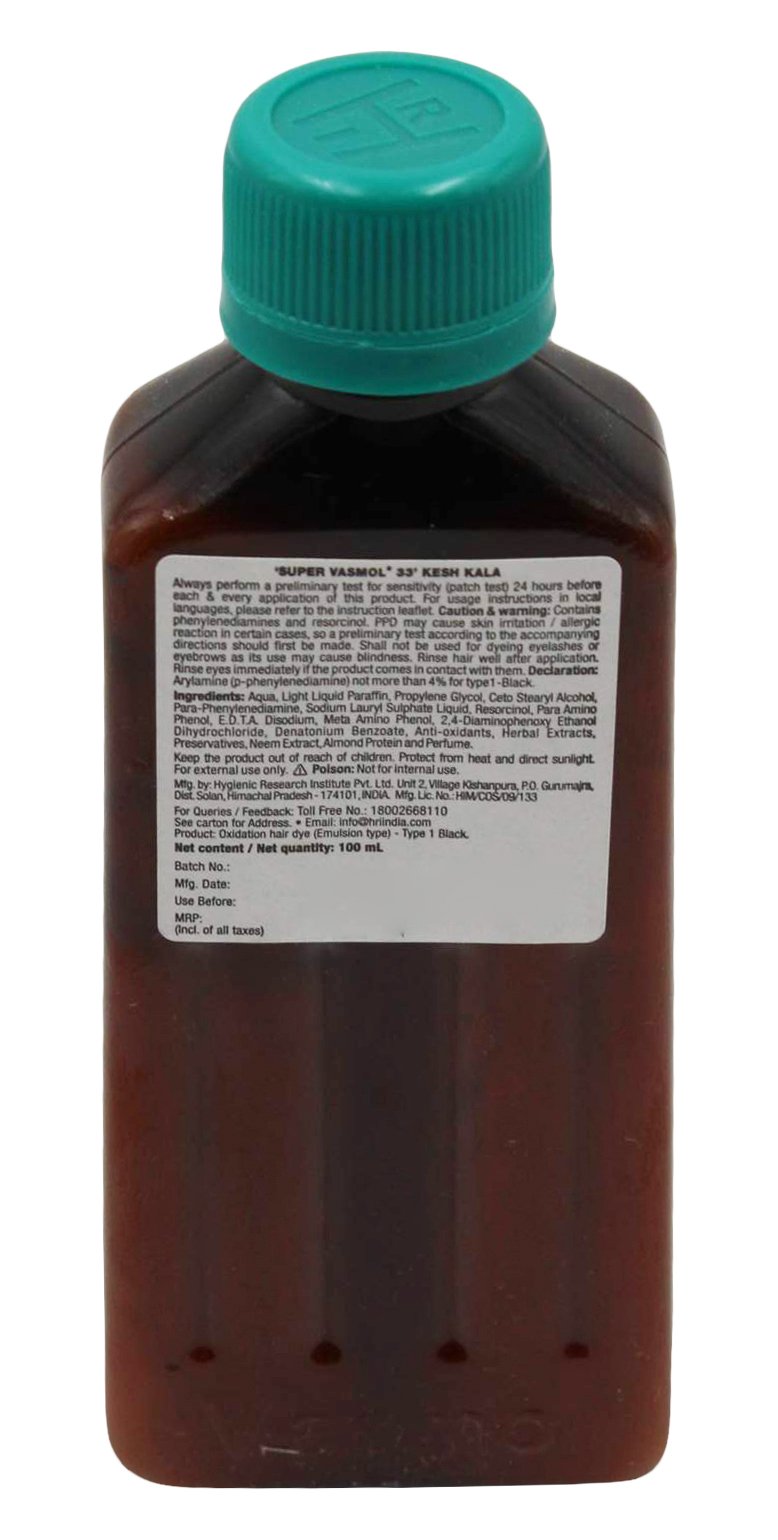 Super Vasmol Kesh Kala Hair Oil - 100ml Natural Hair Growth Treatment for Darker, Thicker Hair | Perfect for Daily Scalp Massage & Hair Care Routine
