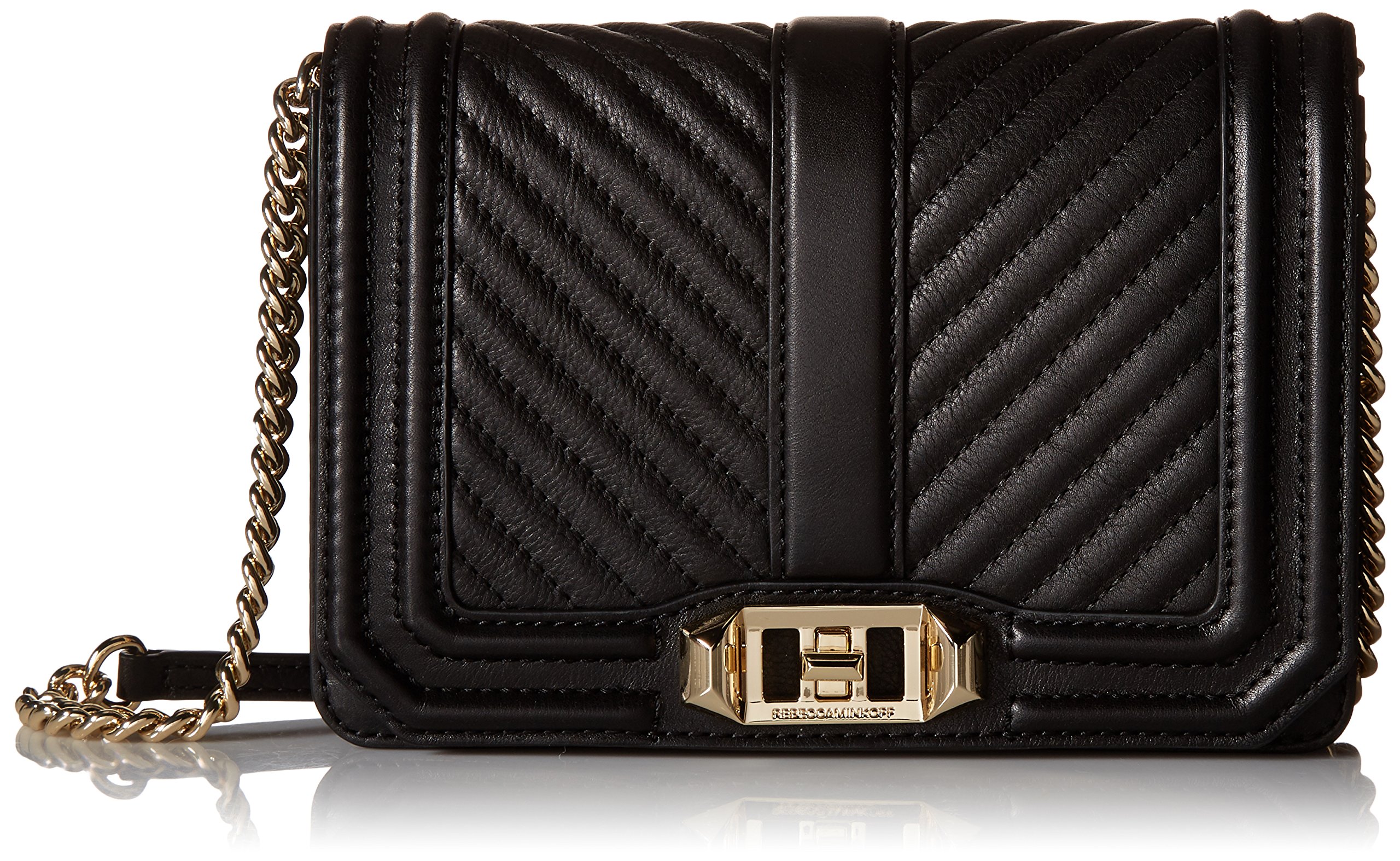 Rebecca Minkoff Chevron Quilted Small Love Crossbody Bag for Women | Stylish Shoulder Purse with Adjustable Strap | Perfect for Date Night, Shopping & Travel