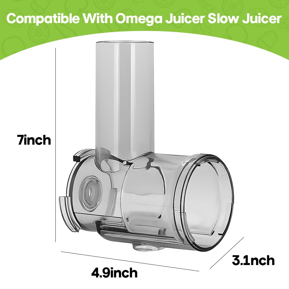 Omega Slow Juicer Replacement Parts - Compatible with 8006, 8005, 8004, 8003, NC800HDR & NC900HDC Models - Durable Juicing Accessories, Cold Press Feeding Chute & Washable Components - Perfect for Home Juice Bars & Healthy Lifestyle Enthusiasts