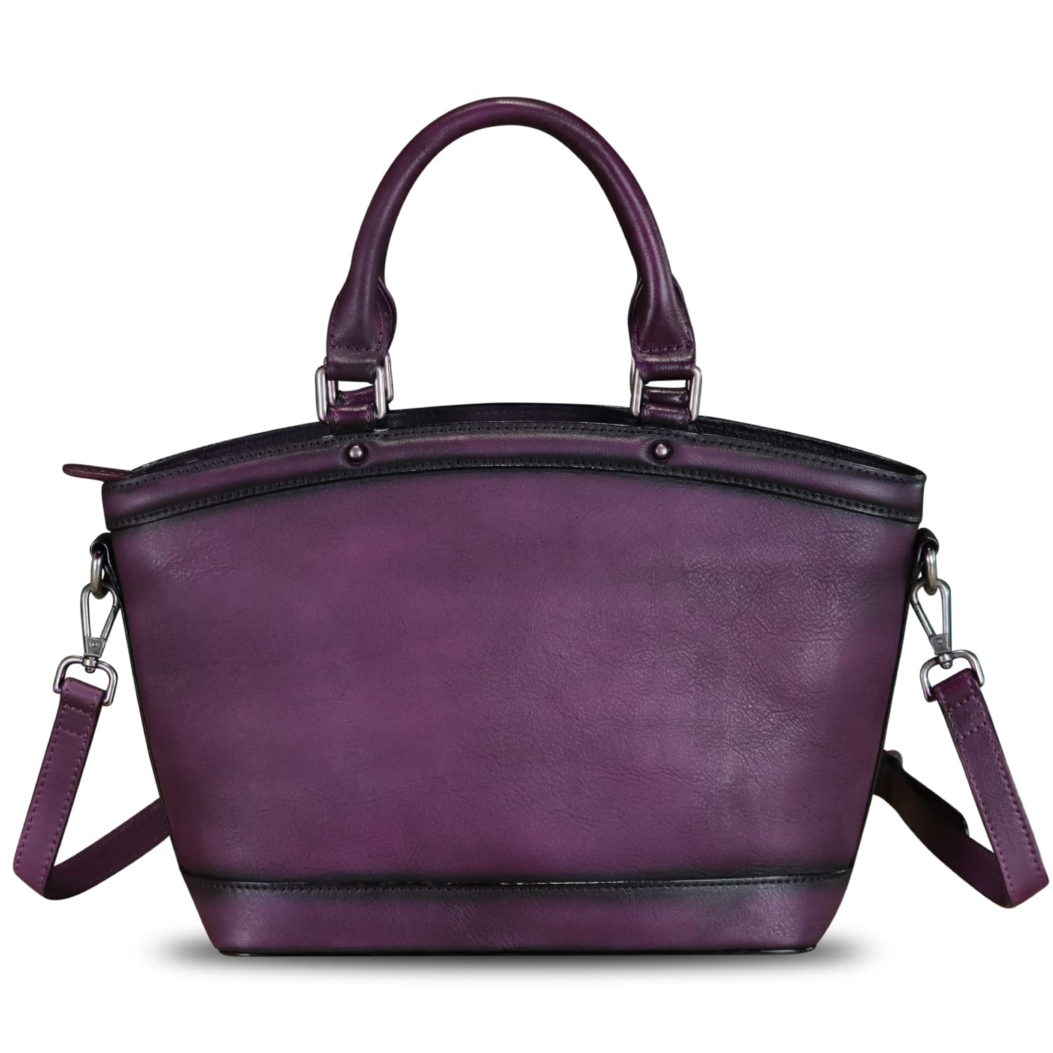 Genuine Leather Handbags for Women - Vintage Handmade Satchel, Top Handle & Crossbody Purse - Retro Tote Bag for Work, Travel & Everyday Use