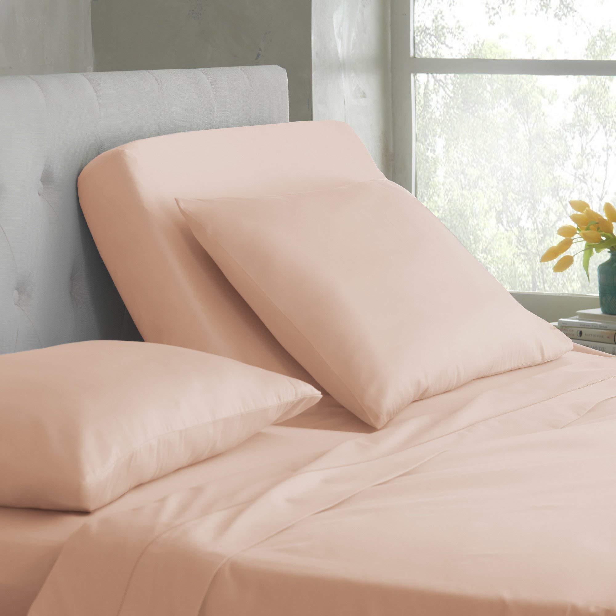 Premium 800 Thread Count 100% Cotton Split King Sheet Set for Adjustable Beds - 17