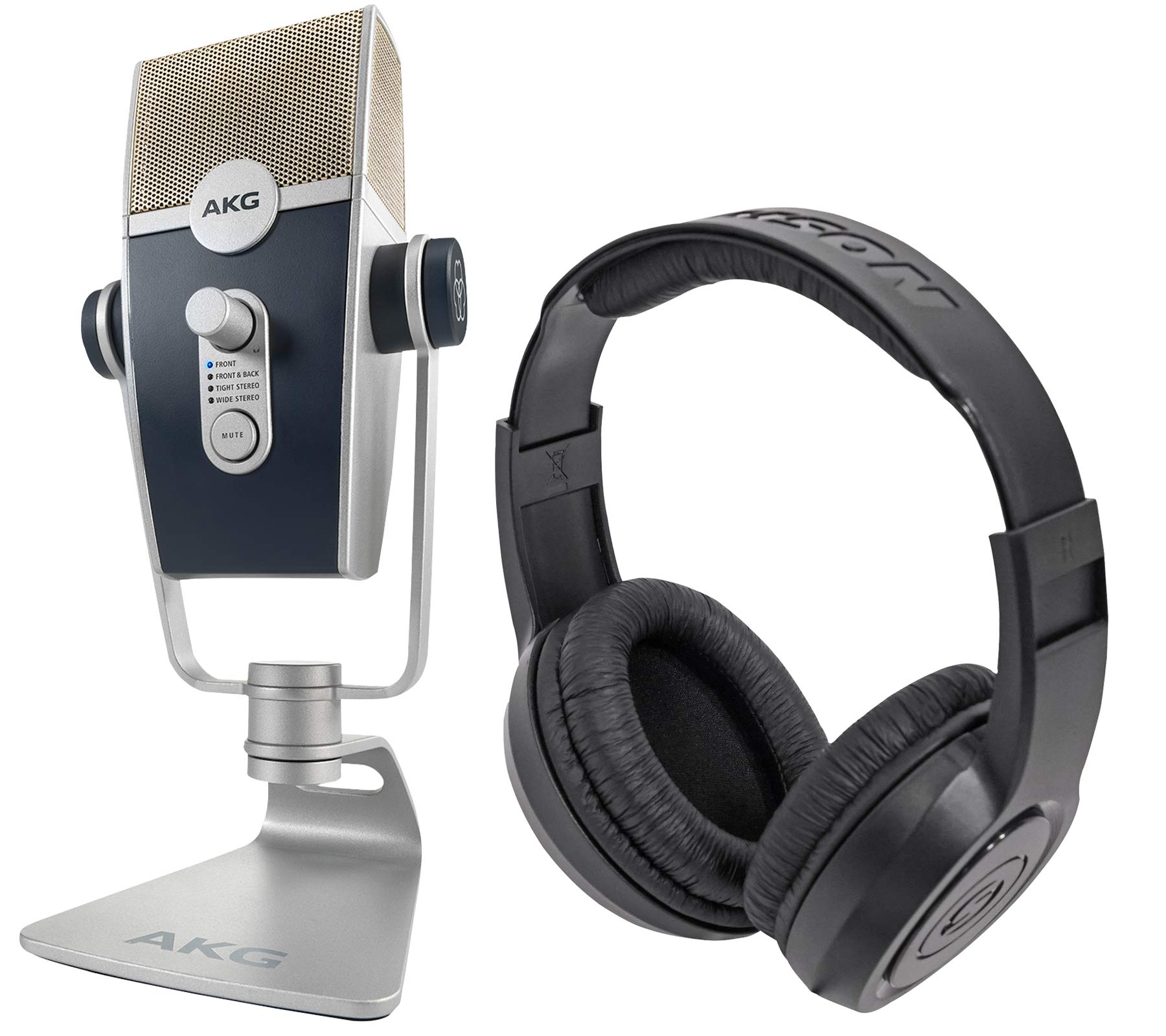 AKG C44-USB Lyra USB Microphone - Professional HD Recording Studio Mic for Podcasting, Streaming & Voice Overs with Headphone Jack - Perfect for Home Studios, Gaming & YouTube Content Creation