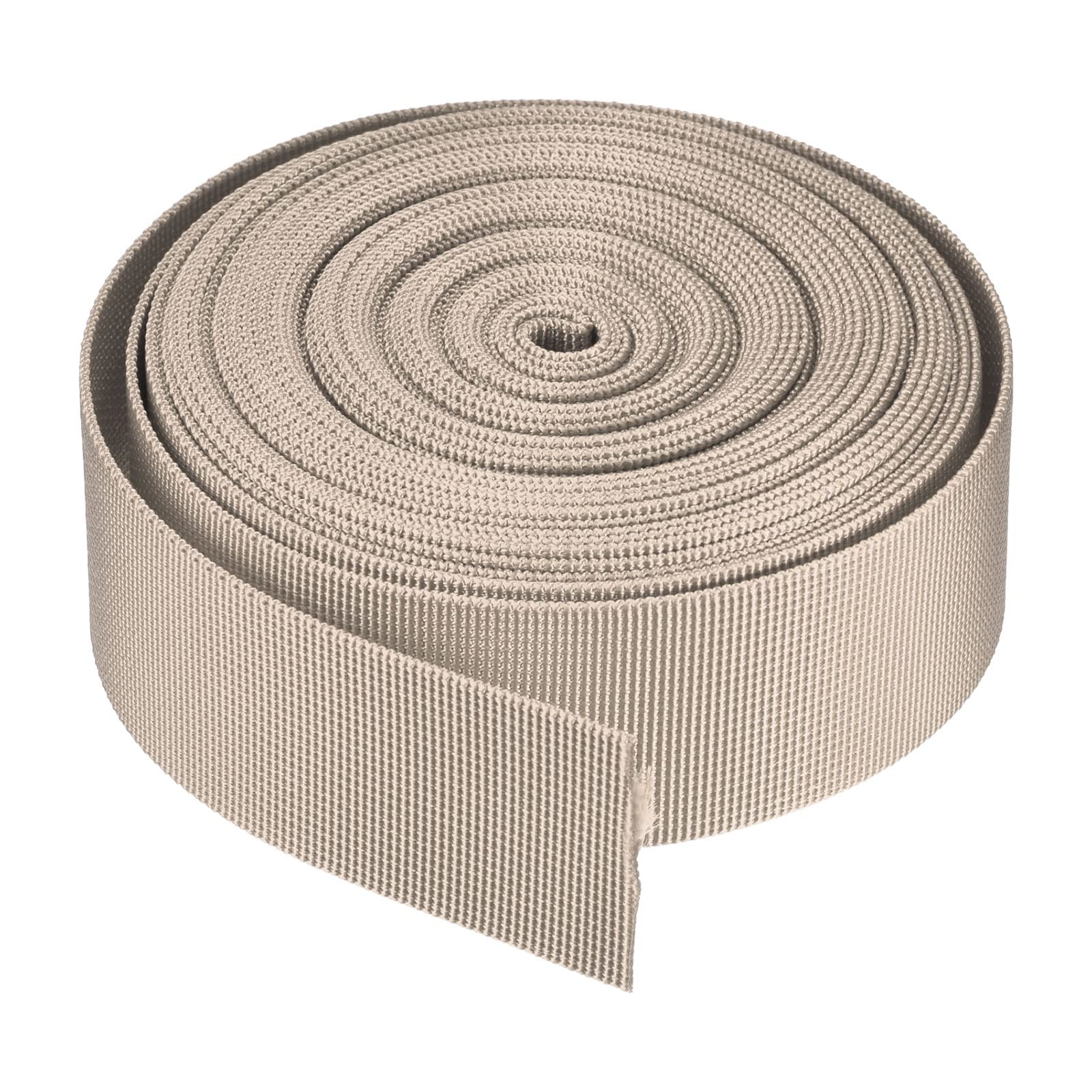 MECCANIXITY 1.5 Inch Flat Nylon Webbing Strap - 10 Yards Champagne Color for Backpack, Luggage, DIY Crafts & Outdoor Gear Accessories - Durable & Lightweight Material for Straps, Handles & Repair Projects