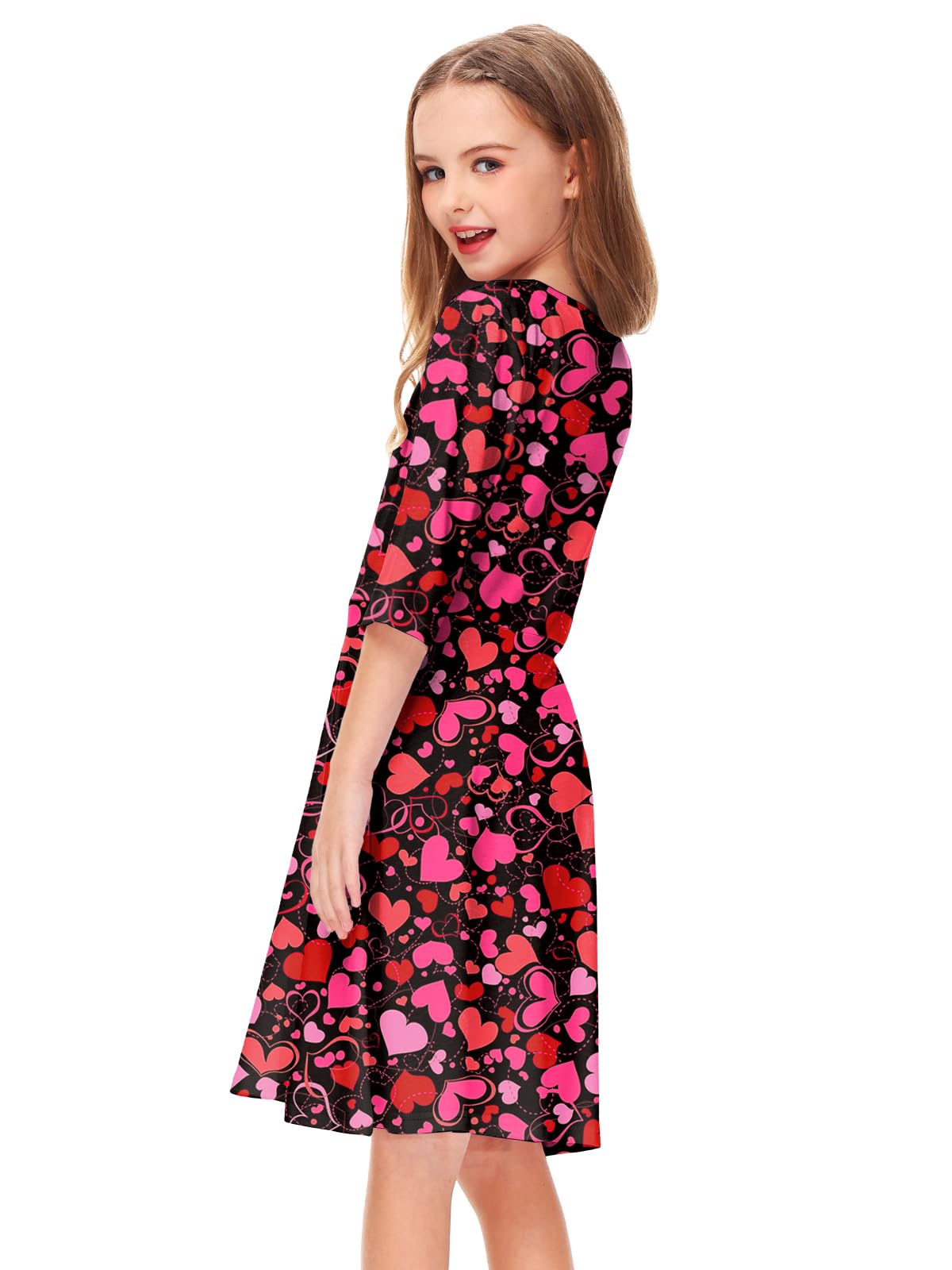Remimi Girls St Patricks Day Print Dress - Irish Shamrock Twirly Party Dress for Kids 3-14 Years | Perfect for St Patricks Day Celebrations, School Events & Holiday Photos
