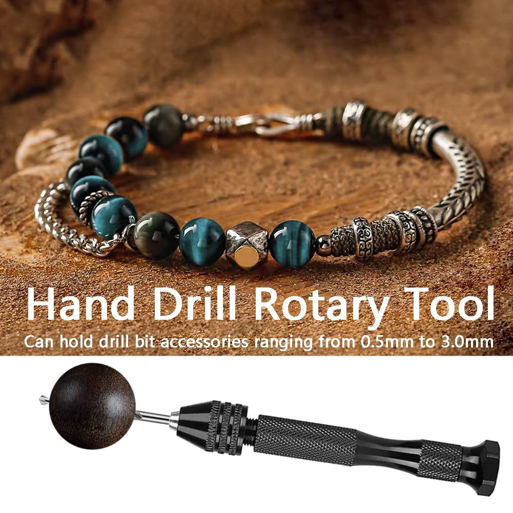 26Pcs HSS Mini Drill Bit Set with Pin Vise Hand Drill - High Speed Steel Rotary Tool for Woodworking, Jewelry Making, Plastic Craft & Model Building - Perfect for DIY Projects, Home Repair & Small Metal Drilling Tasks