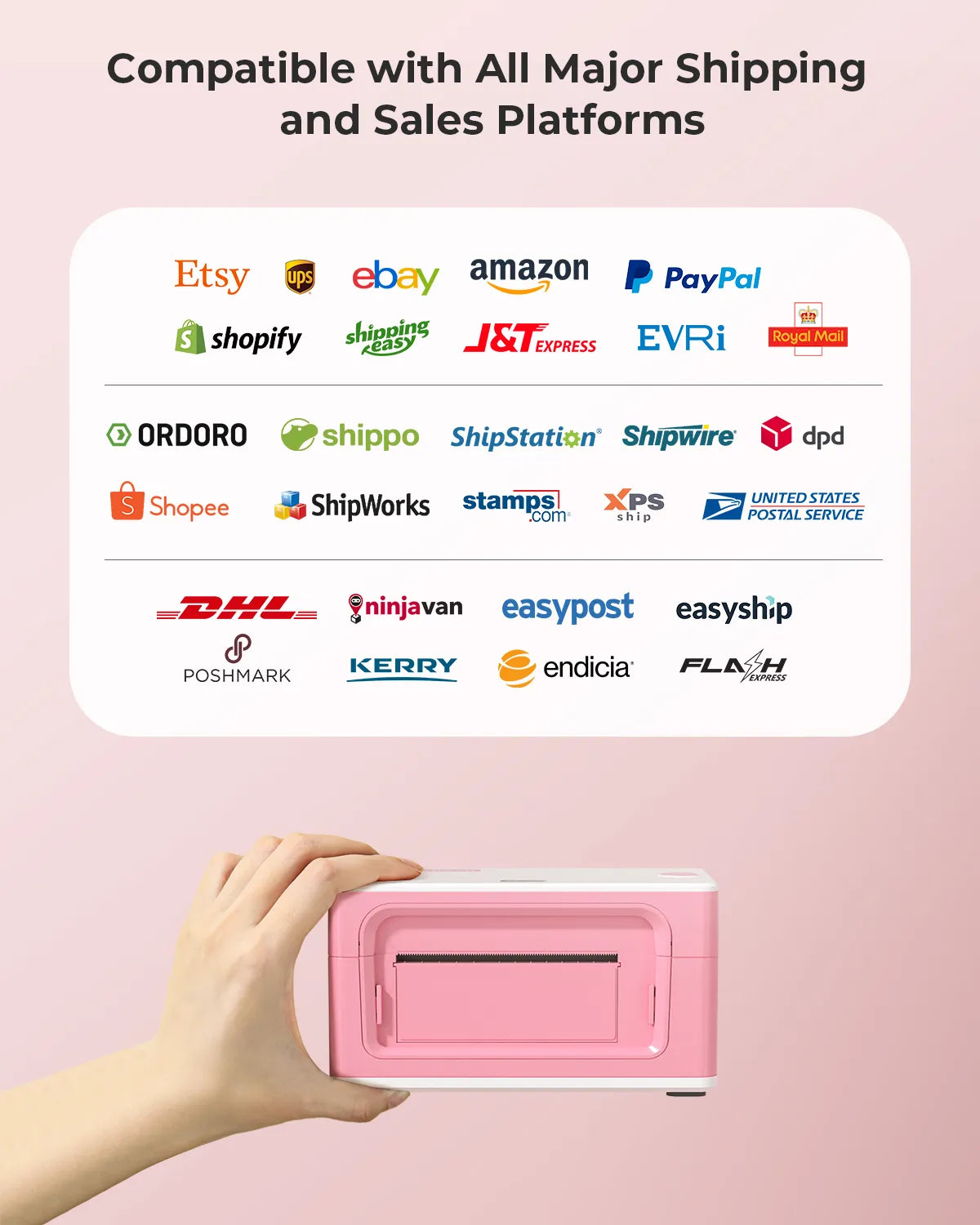 MUNBYN P941B Upgraded Bluetooth Thermal Label Printer - High-Speed Wireless Barcode Printing for Ecommerce, Shipping & Retail (Ideal for Amazon FBA, Shopify & Small Business Logistics)