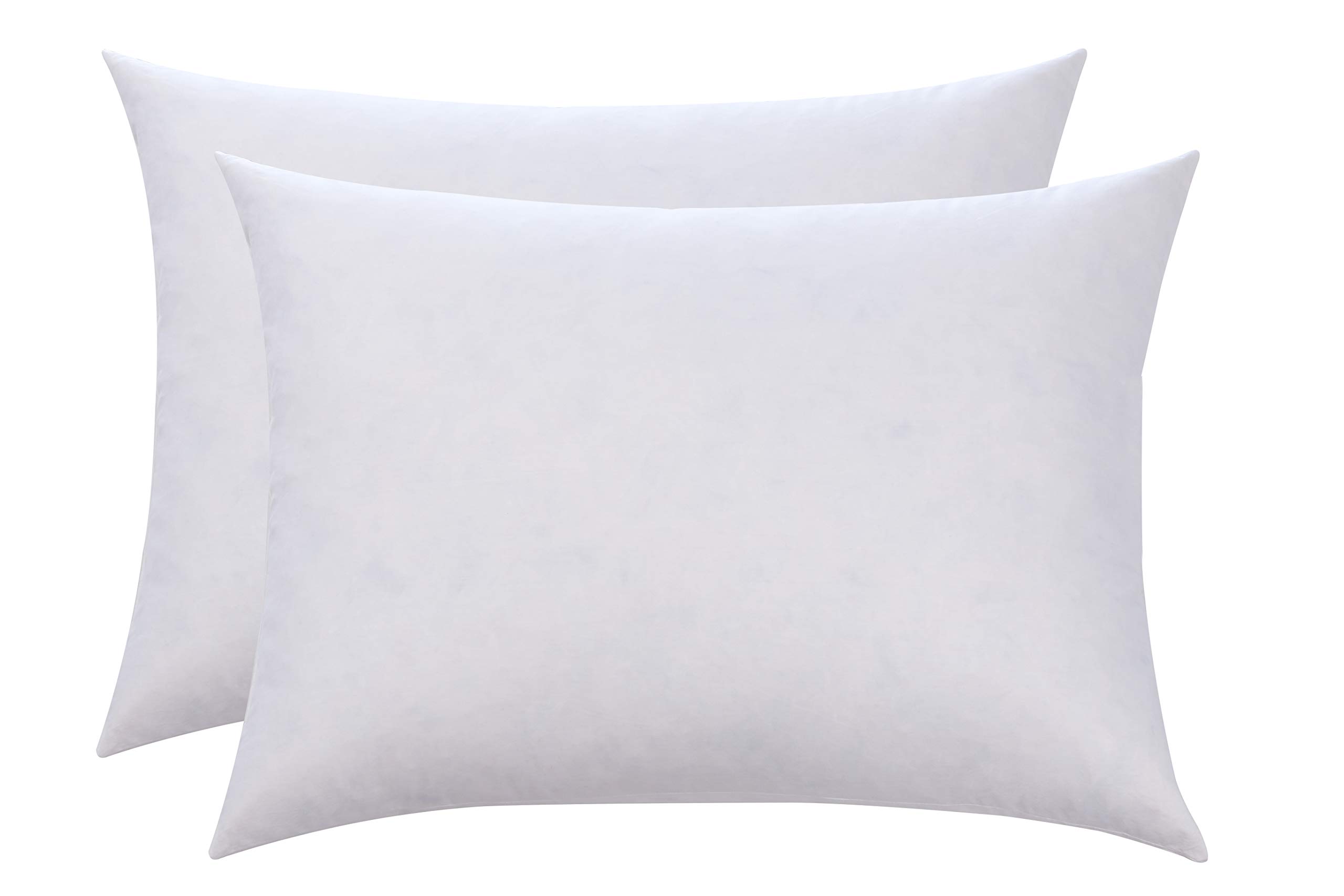Premium White Goose Feather & Down Pillows - 2 Pack Luxury Decorative Throw Pillows with 100% Cotton Cover - Firm Support for Side & Back Sleepers - 18x24 Inches - Perfect for Sofa, Bed & Home Decor