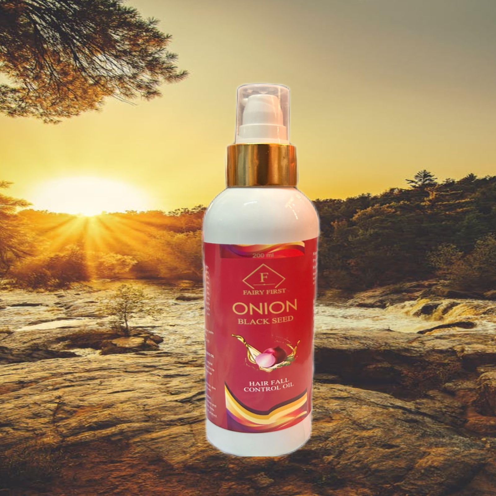 ELITEWAVE Onion Hair Oil for Hair Growth & Hair Fall Control - 200ML with Natural Ingredients | Promotes Thicker, Stronger Hair | Perfect for Daily Scalp Massage & Damaged Hair Repair