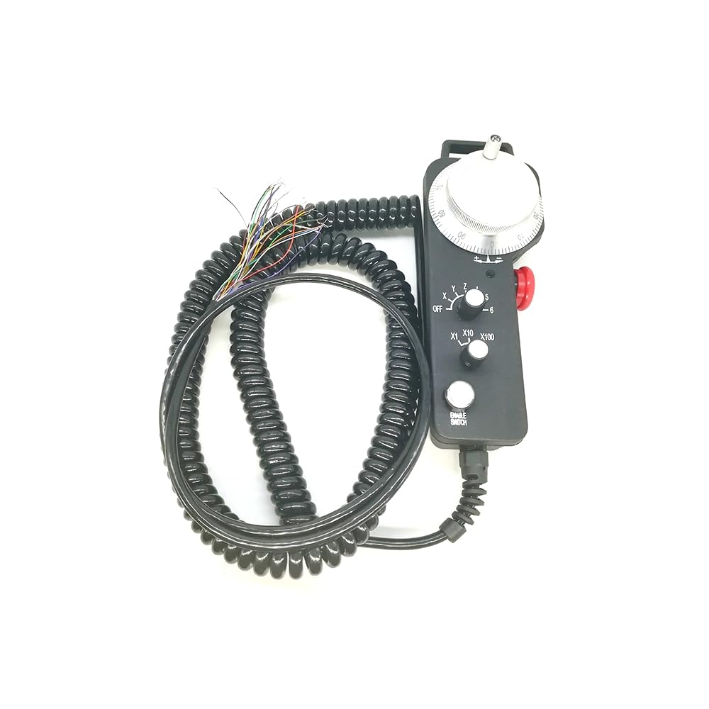 6 Axis 24V CNC MPG Manual Pulse Generator - CALT TM2080-100BST24 Magnification Switch for CNC Machine Control | Perfect for Milling, Lathe & Router Operations