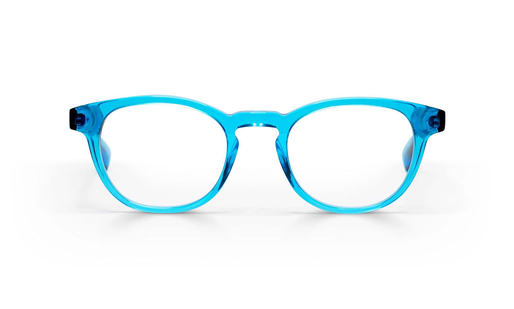 eyebobs Clearly… Unisex Premium Reading Glasses for Men & Women | Round Frame Computer Readers | Perfect for Office, Reading & Screen Use