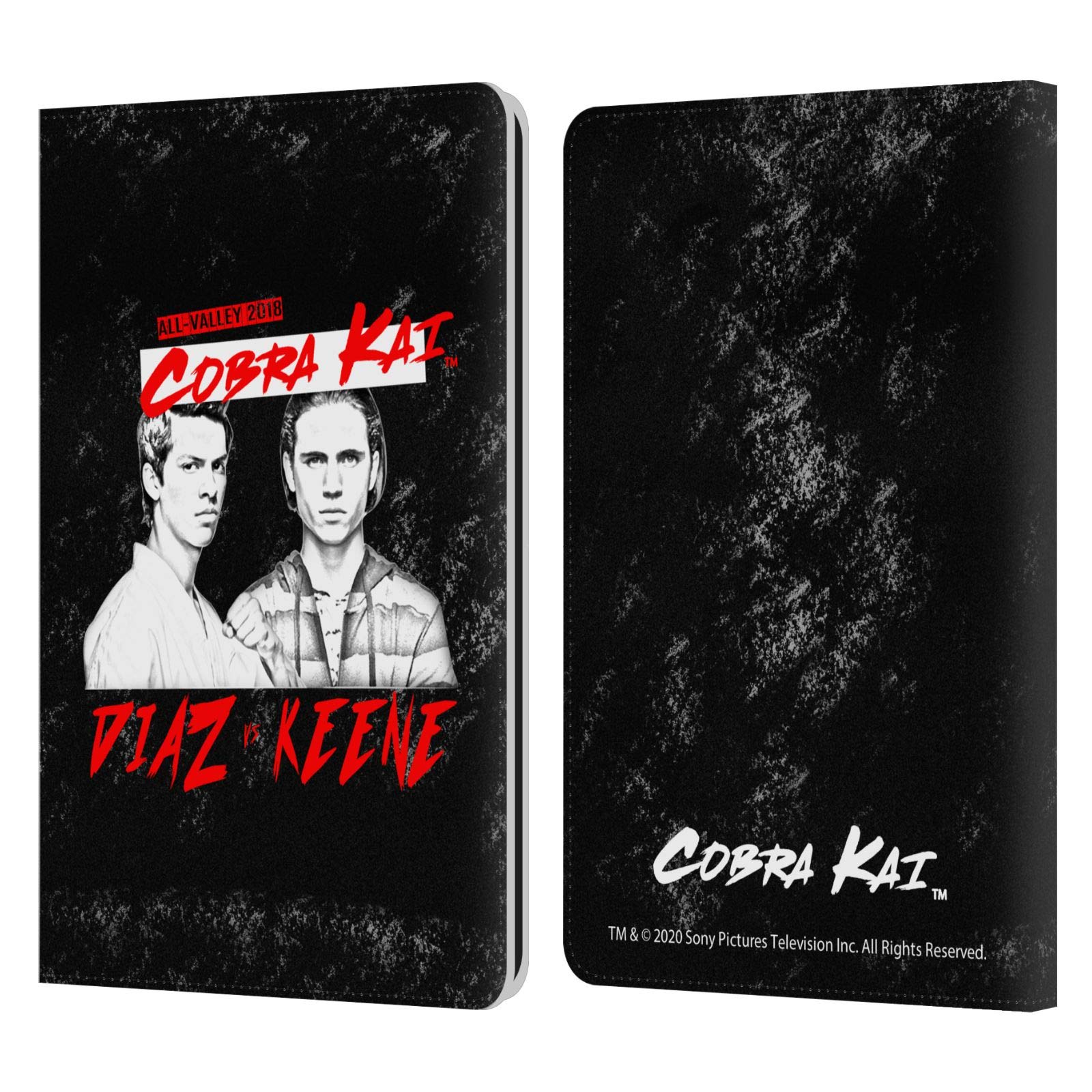 Cobra Kai Diaz VS Keene Licensed Leather Wallet Case for Kindle Paperwhite 1/2/3 - Premium Book Cover with Art Design | Perfect for Reading, Travel & Gift Giving