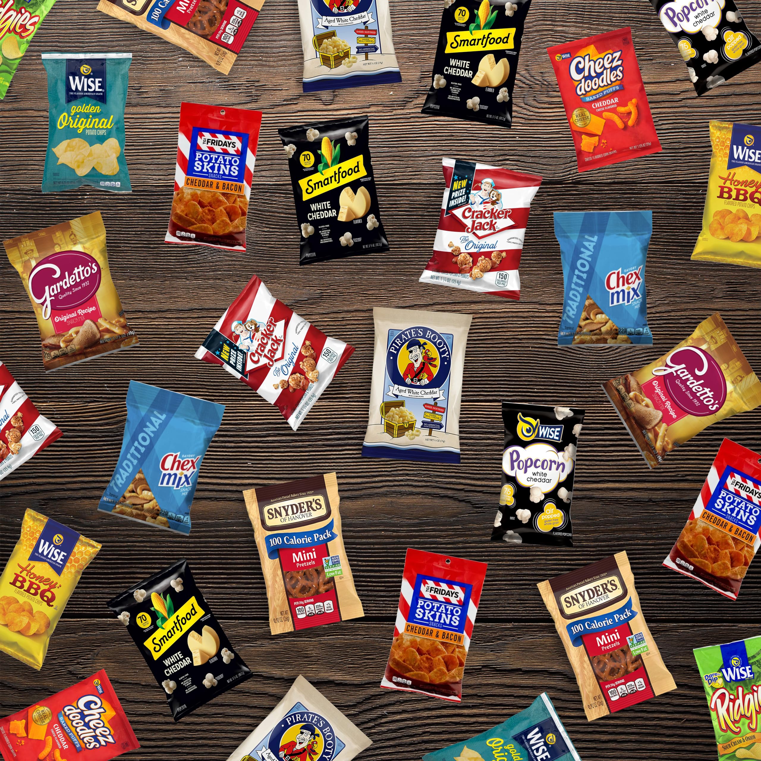 Bussin Boxes Assorted Chips Variety Pack - 35 Count of Potato Chips, Pretzels, Popcorn & Healthy Snacks | Perfect for Office Snacks, Party Favors & Road Trips