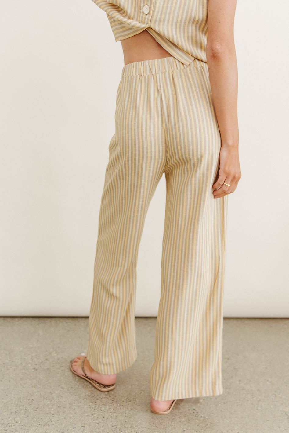Alix Striped Wide Leg Pants for Women - Comfortable High Waisted Lounge Pants - Perfect for Yoga, Travel & Casual Wear - FINAL SALE