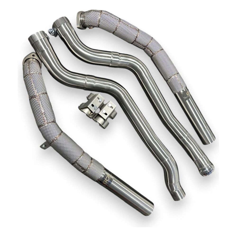 2009-2011 Mercedes E500 E550 Performance Downpipes - W212 Model Stainless Steel Exhaust Upgrade for Enhanced Power & Sound | Perfect for Racing & Street Performance
