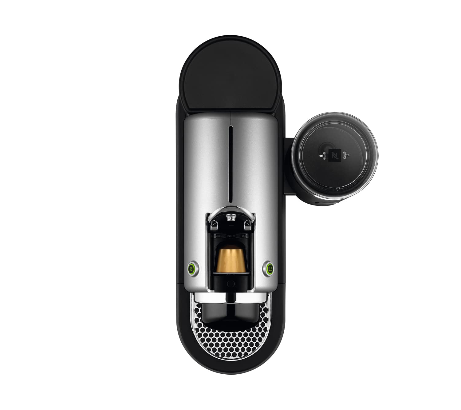 Krups Nespresso Citiz & Milk with Aeroccino XN761B Espresso Machine, Capsule Coffee Maker, 1L Water Tank, Silver - Perfect for Home & Office Coffee Brewing