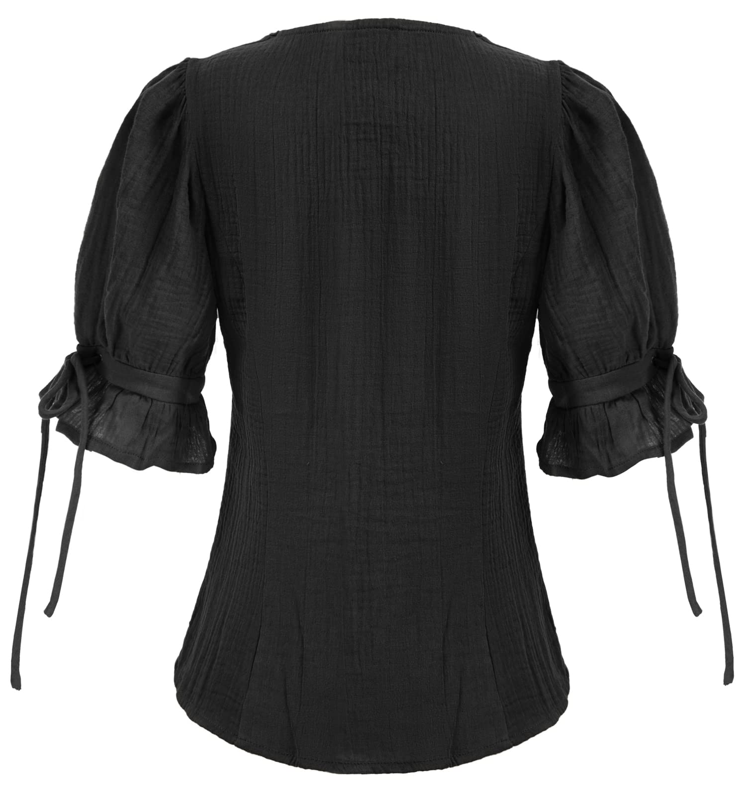 Scarlet Darkness Renaissance Blouse for Women | Summer Plus Size Lace-Up Gothic Top | Perfect for Renaissance Faires, LARP Events & Vintage Fashion