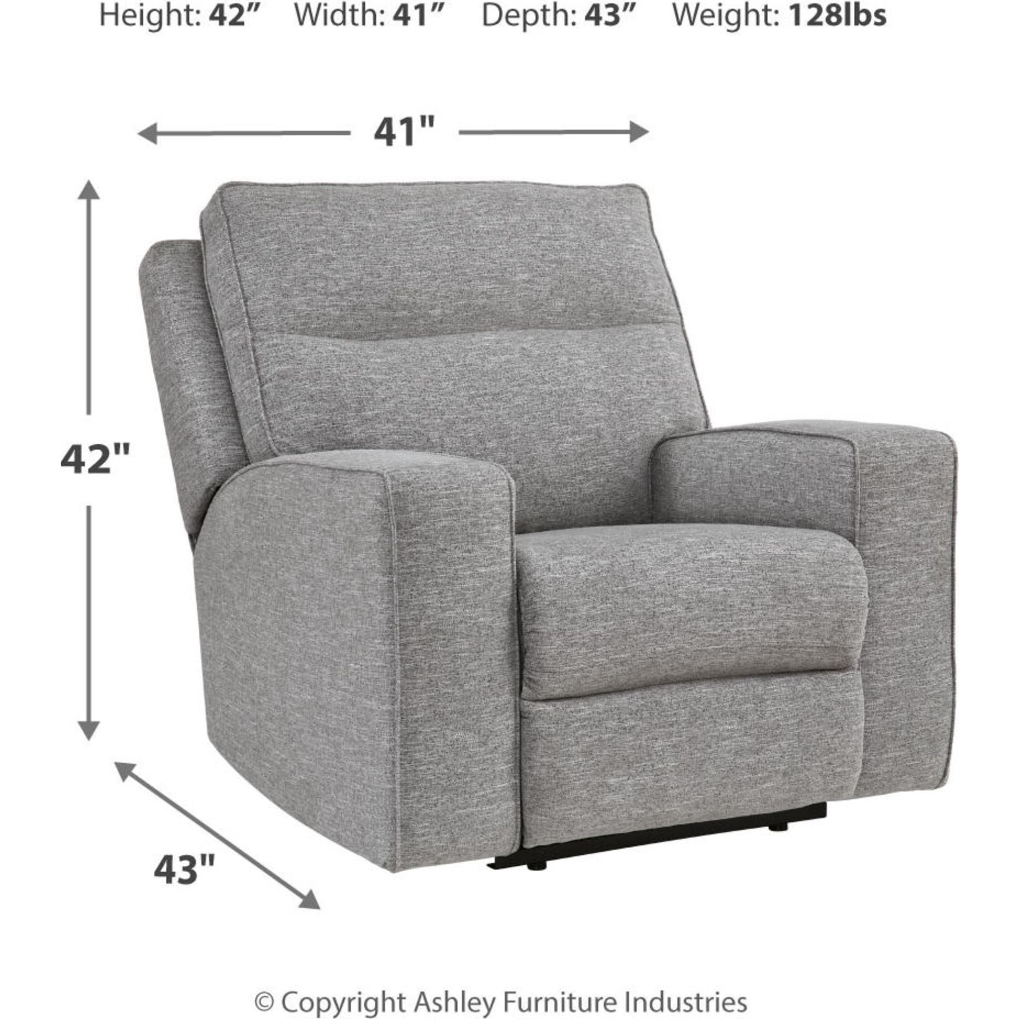 Biscoe Exclusive Power Recliner Chair with Adjustable Headrest and Lumbar Support - Electric Massage Reclining Sofa for Living Room, Home Theater, and Office Relaxation