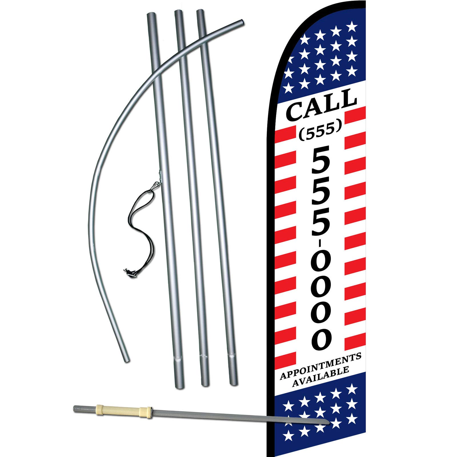 Complete Tax Flag Sets Bundle - Fast Income Tax Refund + Custom Phone Number | Perfect for Tax Season, Small Business & Personal Finance Organization