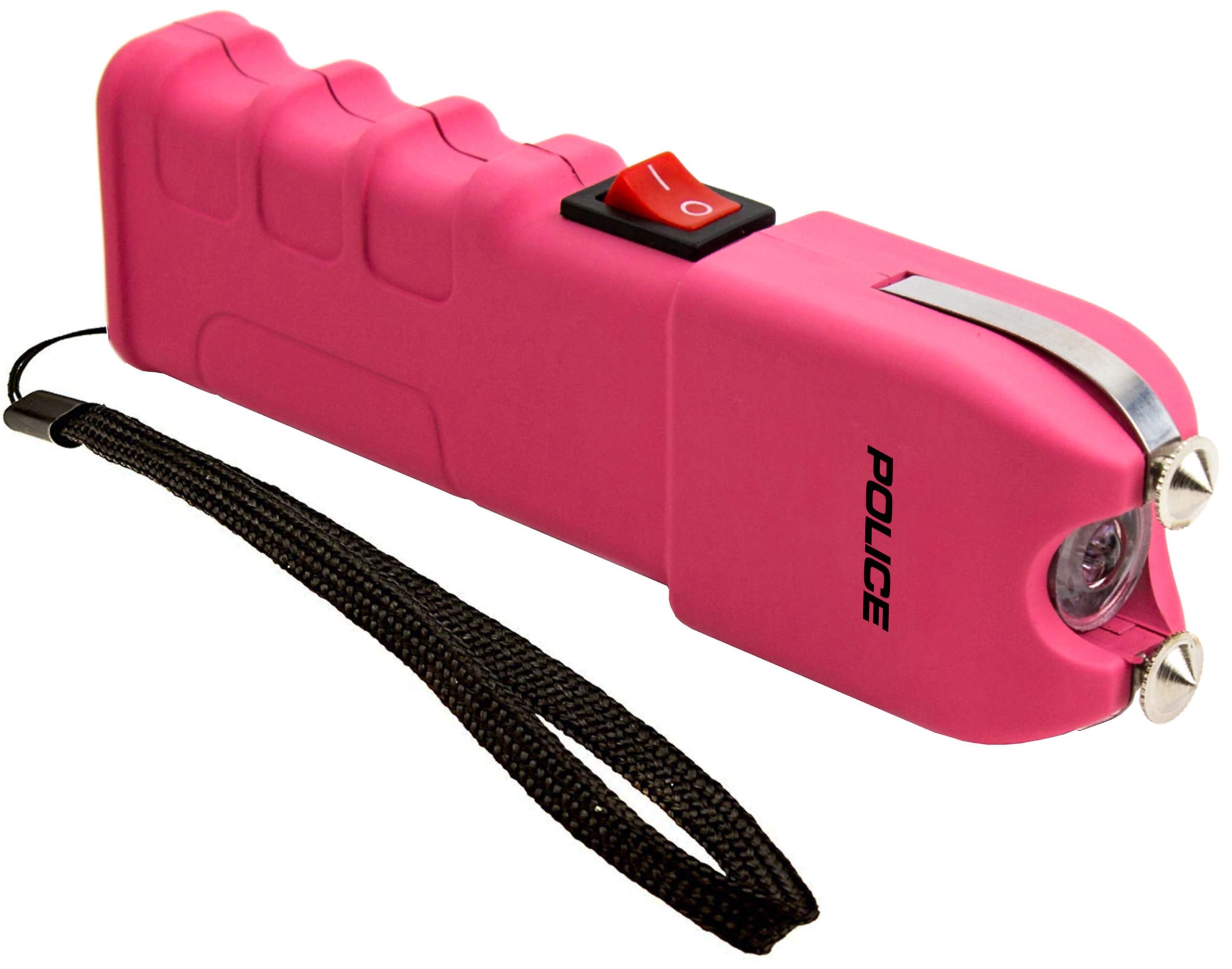 POLICE Stun Gun 928 - High Voltage Rechargeable Self Defense Weapon with LED Flashlight | Compact & Heavy Duty Personal Security for Women (Pink) | Perfect for Night Jogging, Parking Lot Safety & Home Protection
