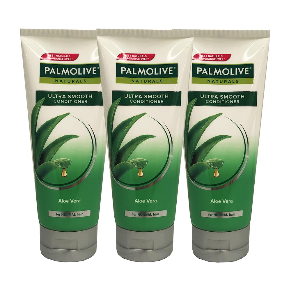 Palmolive Naturals Conditioner - Healthy & Smooth for Normal Hair (180ml, Pack of 3) | Daily Hair Care & Hydration for Soft, Shiny Locks