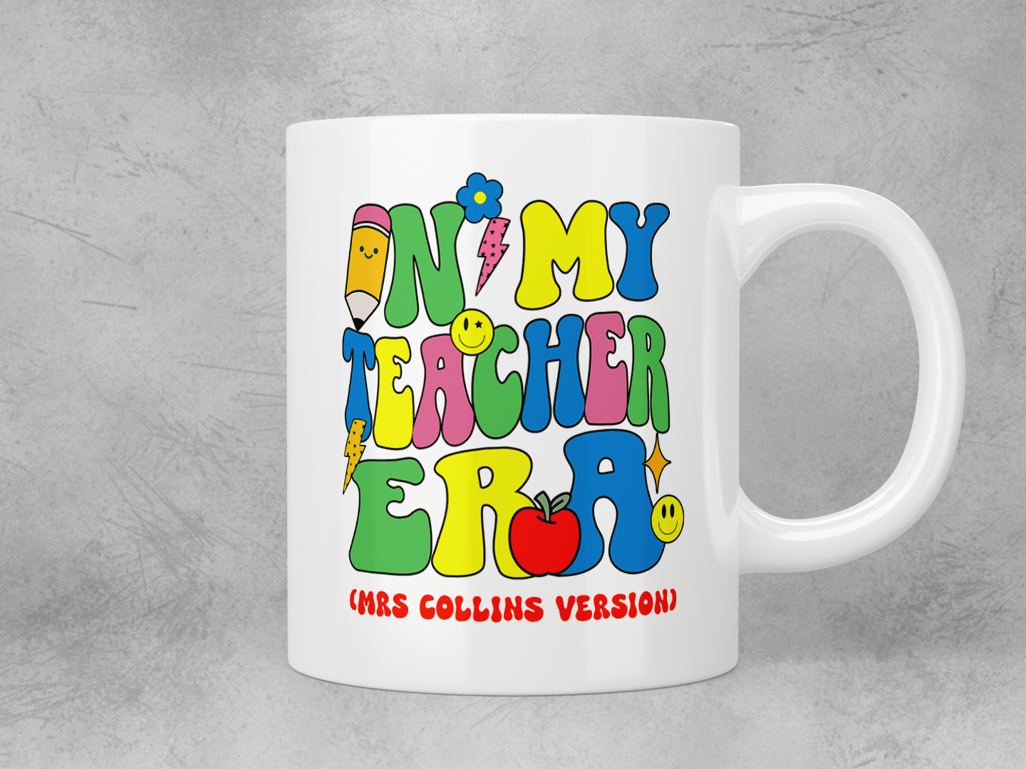 Personalized In My Teacher Era Coffee Mug - Custom Teacher Gift for Educators, Appreciation, Retirement - Perfect for Classroom, Office, Home Use