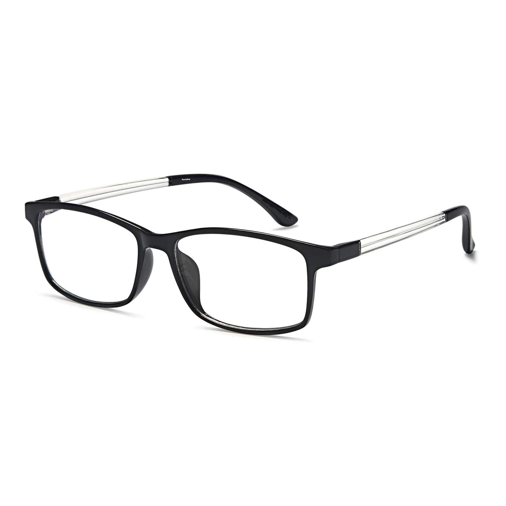 Blue Light Blocking Glasses for Computer & Reading - Anti Eyestrain Computer Glasses with UV Protection - Unisex Reading Glasses with Case - Perfect for Office Work, Gaming & Screen Time