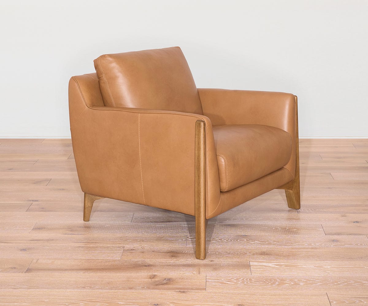 Premium Prue Chair - Modern Accent Chair for Living Room, Bedroom & Office - Stylish Upholstered Armchair with Wooden Legs - Perfect for Relaxing, Reading & Decorating