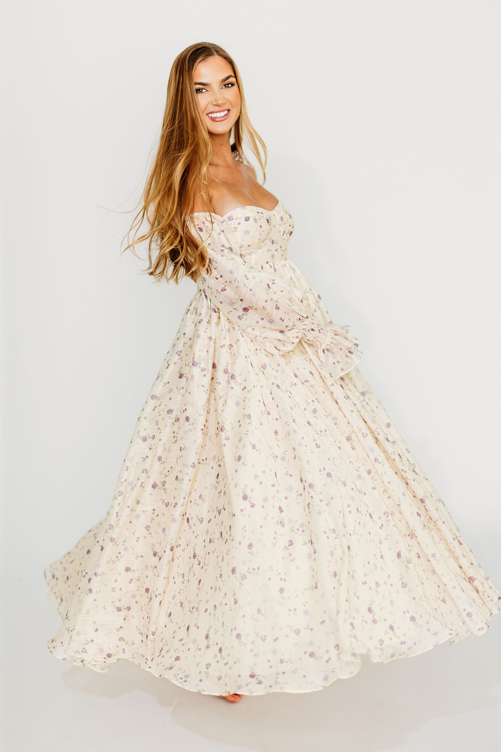 Dear Lily Floral Maxi Dress in Lilac - Maternity & Bump Friendly Women's Summer Dress for Beach, Wedding & Special Occasions