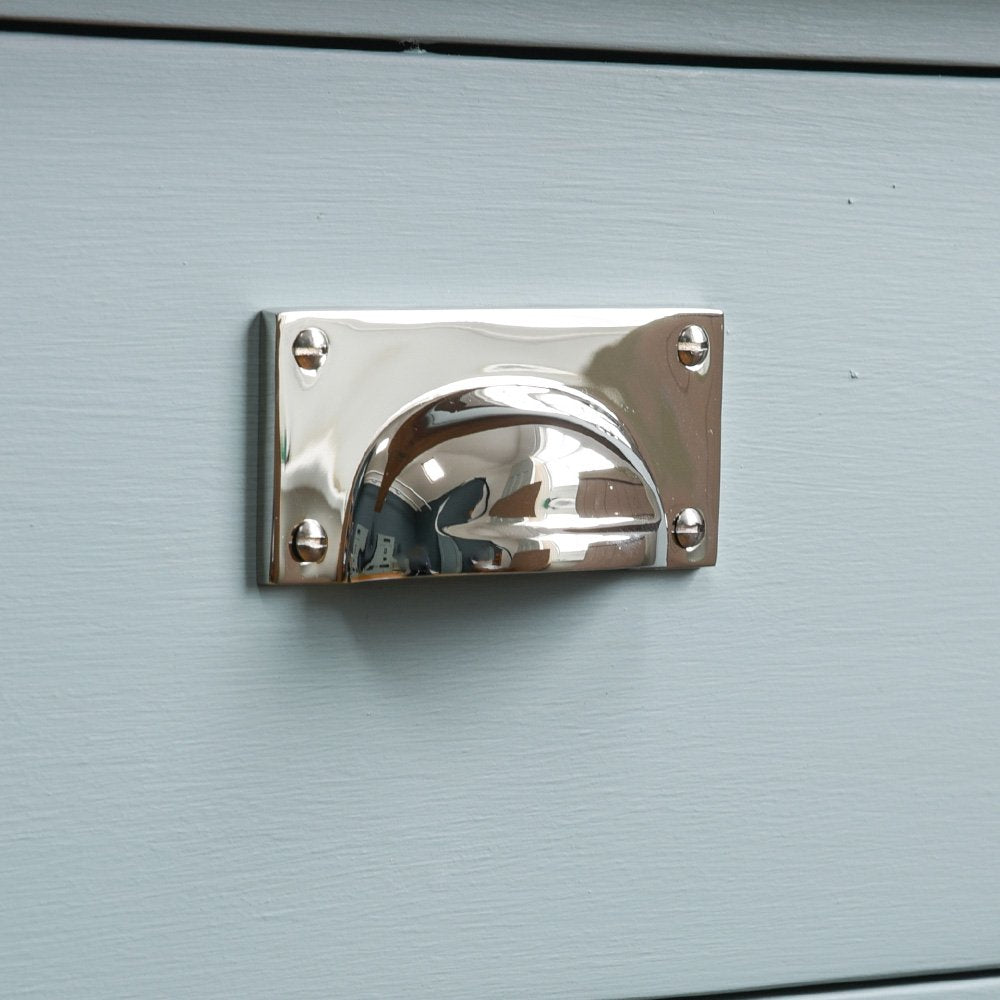 Polished Nickel Cabinet Drawer Pulls - Elegant Hooded Handles for Kitchen & Bathroom Cabinets - Perfect for Modern Home Decor