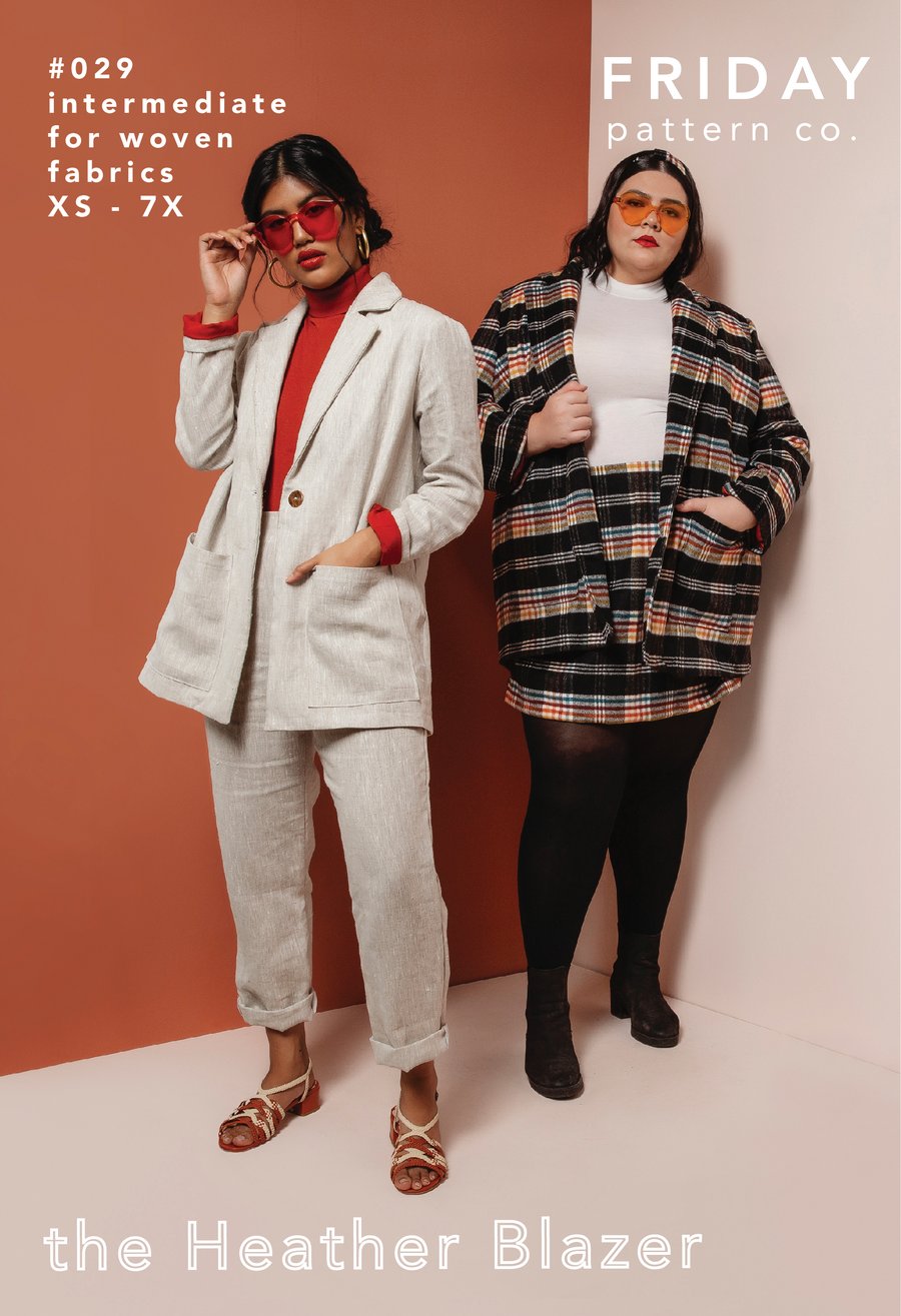 Friday Pattern Company Heather Blazer - Women's Lightweight Knit Blazer for Office & Casual Wear | Perfect for Business Meetings, Date Nights & Fall Layering