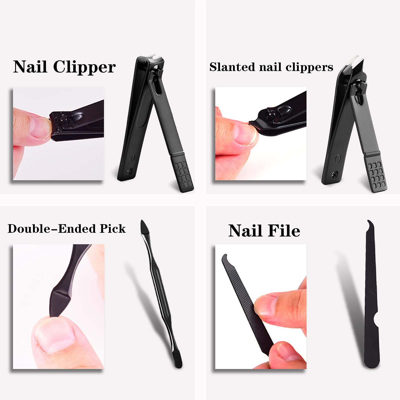 Premium 7-Piece Stainless Steel Manicure & Pedicure Set - Professional Nail Clippers, Cuticle Tools & Eyebrow Grooming Kit with Leather Case | Perfect for Travel, Home Salon & Gift Giving