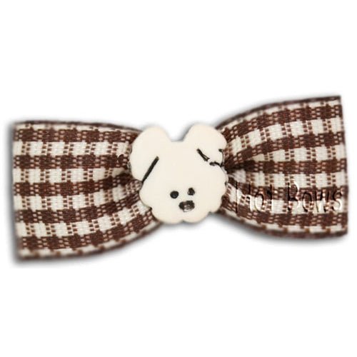 Brown Dog Hair Bow for Small Dogs - Cute Pet Accessories for Grooming, Photos & Special Occasions