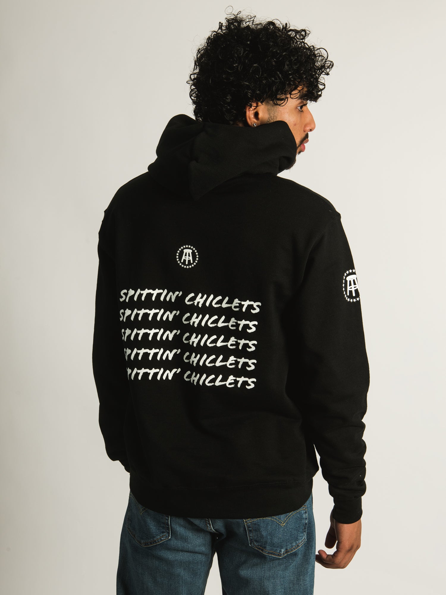 Barstool Sports Spittin' Chiclets Repeat Pullover Hoodie - Men's Casual Sweatshirt for Sports Fans & Streetwear