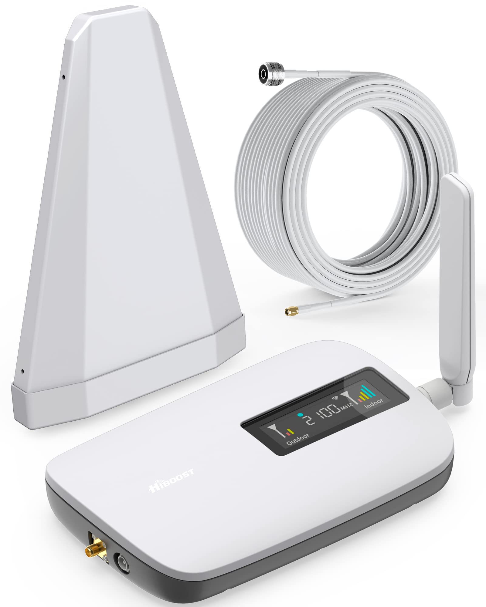 5G/4G/3G LTE Cell Phone Signal Booster for All Carriers - FCC Approved | Up to 2000 Sq Ft Coverage | High Power Outdoor Antenna with Display Screen | App Control & Easy Installation | Perfect for Home, Office and RV Use