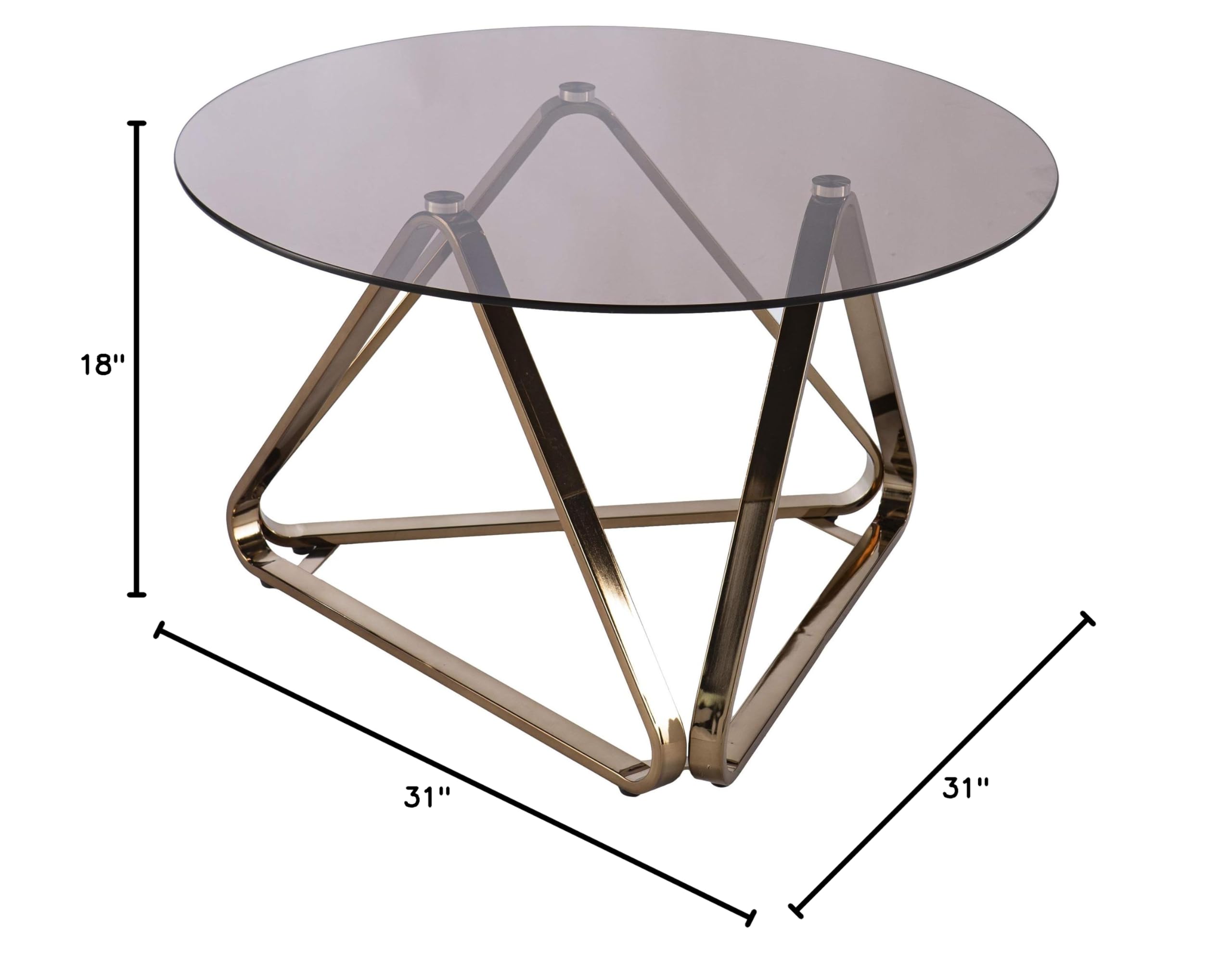 SEI Furniture Stondon Coffee Table - Standard Size, Champagne Finish - Perfect for Living Room, Lounge & Home Decor