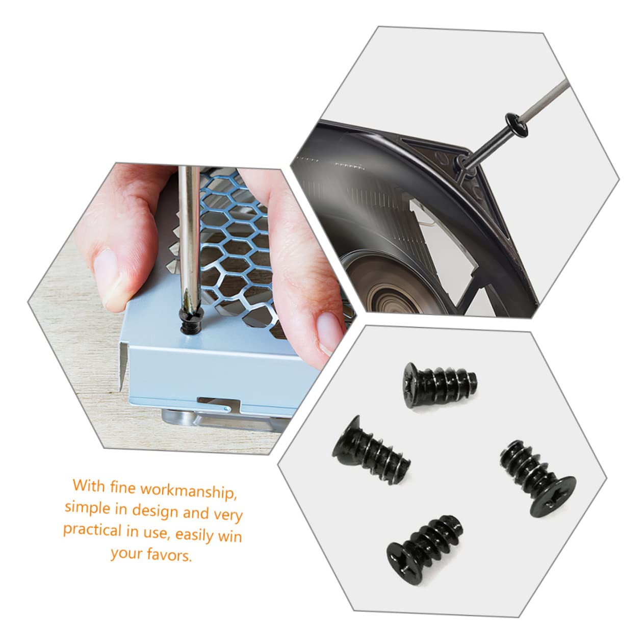 Uonlytech 3 Sets Computer Case Fan Screws Kit - Long & Short Chassis Fan Mounting Screws Assortment for PC Build, Cooling System, and DIY Computer Upgrades