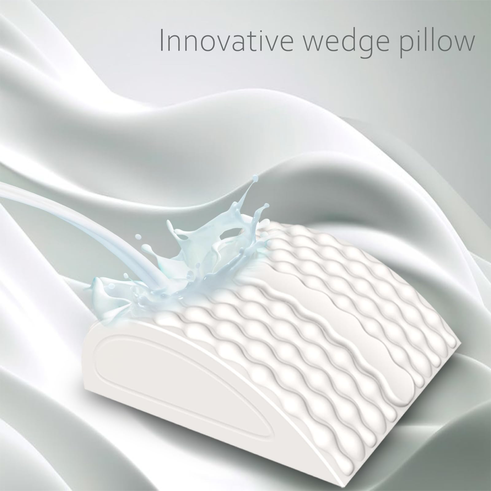 **Ergonomic Wedge Pillow for Back, Neck & Leg Pain Relief – Lumbar Support Pillow with Massage & Stretcher for Sciatica, Lower Back, Shoulder & Hip – Perfect for Sleeping, Post-Surgery Recovery & Physical Therapy**