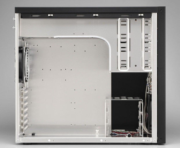 Lian Li PC-A09B Black Aluminum Mid Tower Computer Case - Compact ATX Gaming PC Case for High-Performance Builds & Home Office Setups