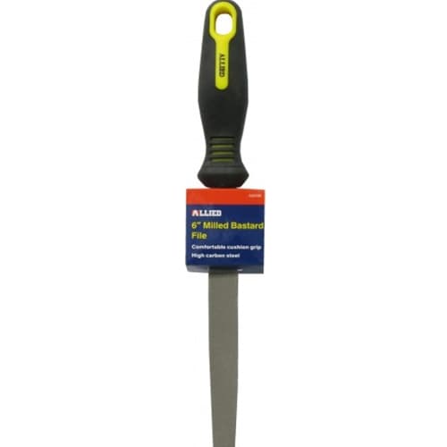 Allied 63208 6-Inch Milled Bastard File - High-Quality Metalworking Tool for Smoothing and Shaping Metal Surfaces | Perfect for DIY Projects, Automotive Repairs, and Woodworking