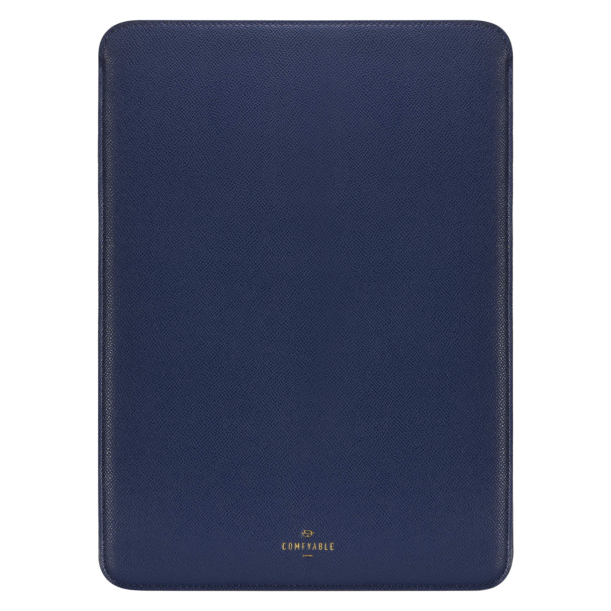 Premium 13 Inch Laptop Sleeve for MacBook Air M4 2025-2018 & MacBook Pro M2 2022 M1 2020-2016 - Faux Leather Protective Case in Midnight Blue - Perfect for Travel, Office & School Use