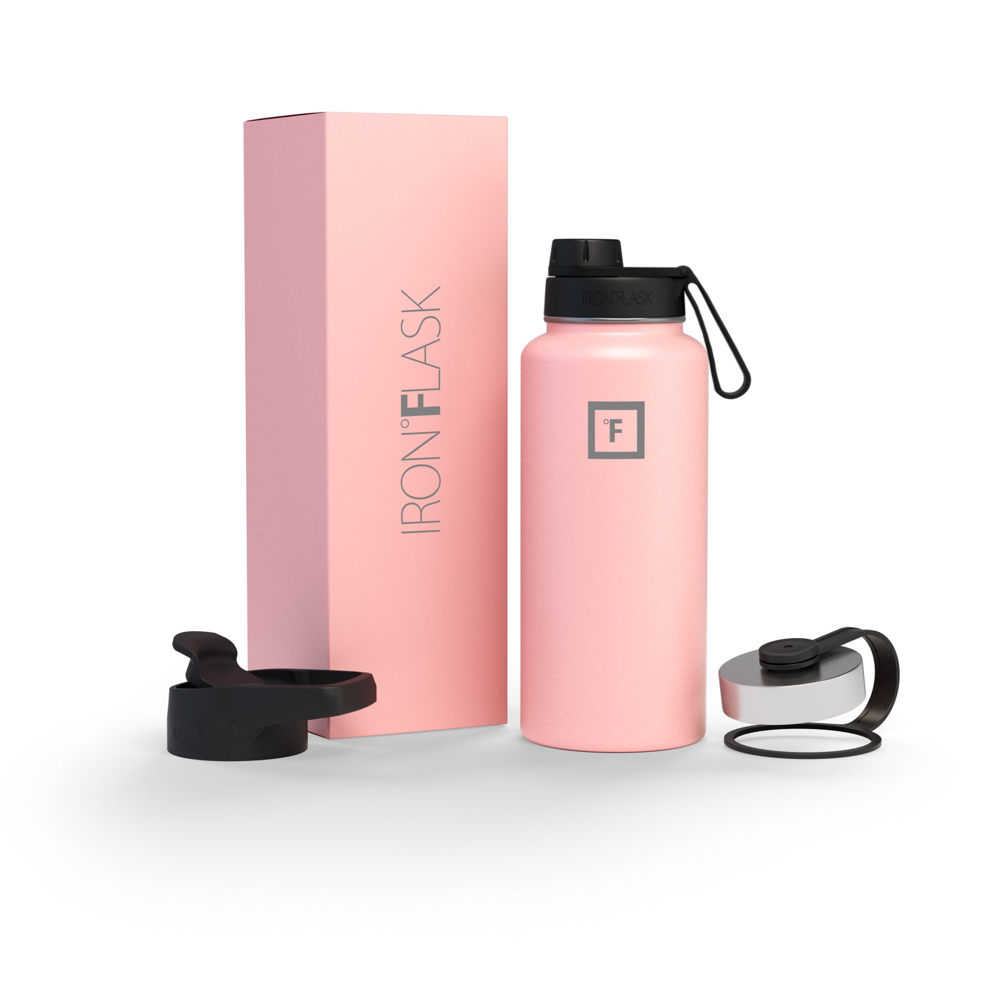 32 Oz Wide Mouth Water Bottle with Spout Lid - Leak Proof Stainless Steel Insulated Water Bottle for Gym, Hiking & Outdoor Activities