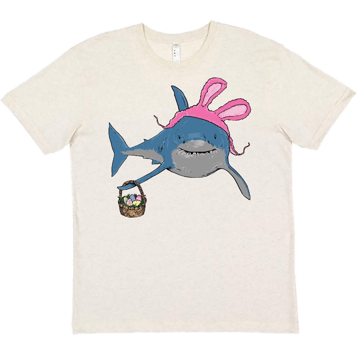 Easter Bunny Shark Hunt T-Shirt | Funny Easter Graphic Tee | Soft Cotton Casual Shirt for Men & Women | Perfect for Easter Parties & Gifts