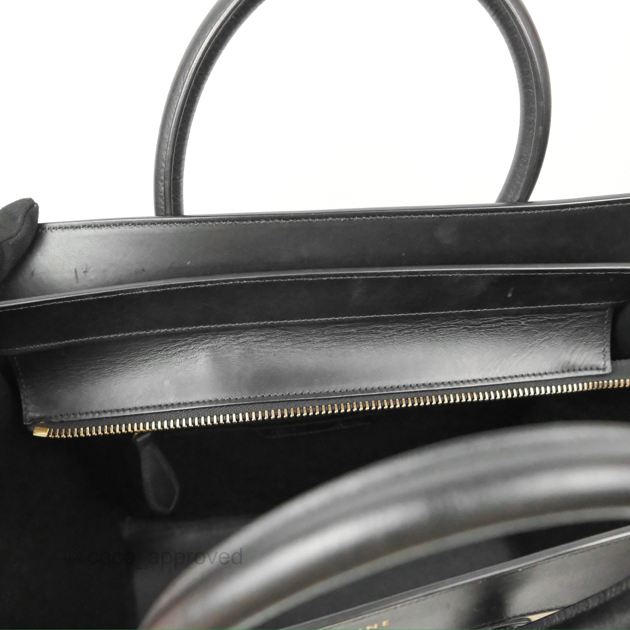 Celine Mini Luggage Bag in Black, Brown & Ivory Calfskin Leather - Perfect for Travel, Work & Everyday Luxury Handbag