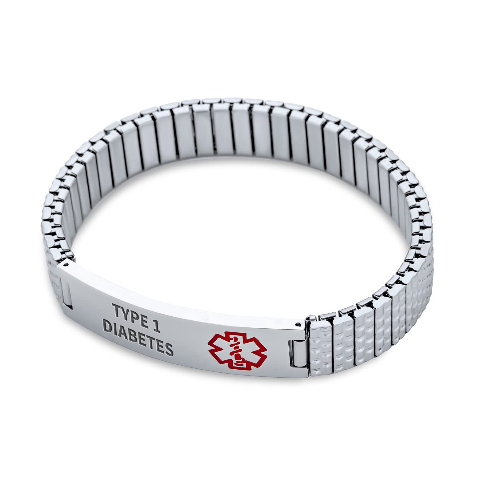 Personalized Medical ID Bracelet for Women & Teens - Adjustable Stainless Steel - Emergency Use