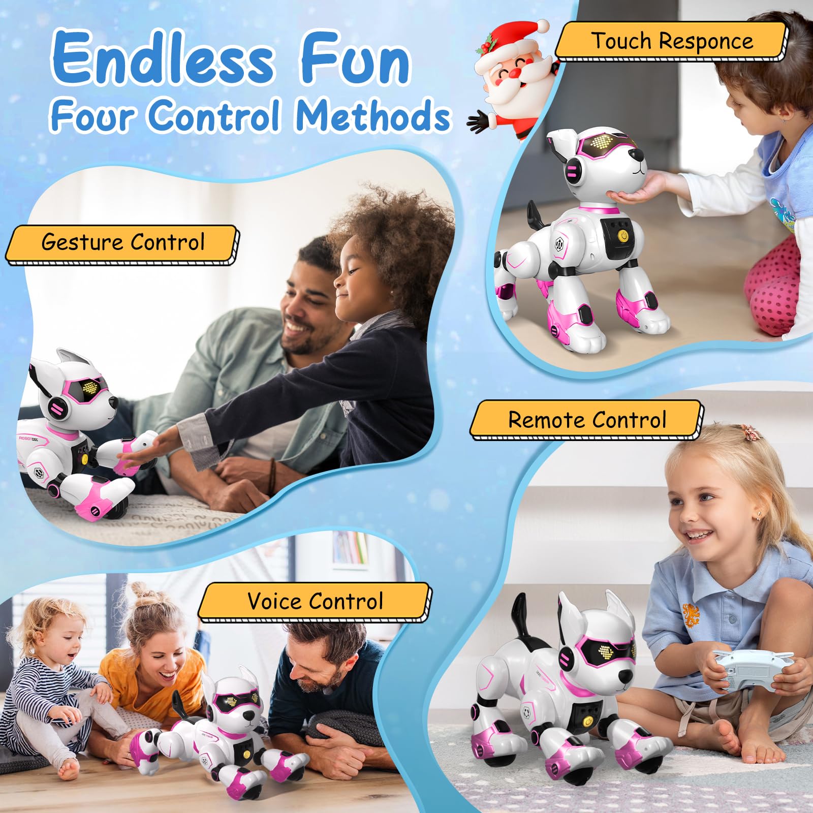 Interactive Robotic Puppy Toy for Kids - Programmable RC Robot Dog with Voice & Touch Control, Singing, Dancing, Rechargeable Pet Toy - Perfect Gift for Boys & Girls | STEM Learning Toy, Birthday Present, Indoor Play Companion