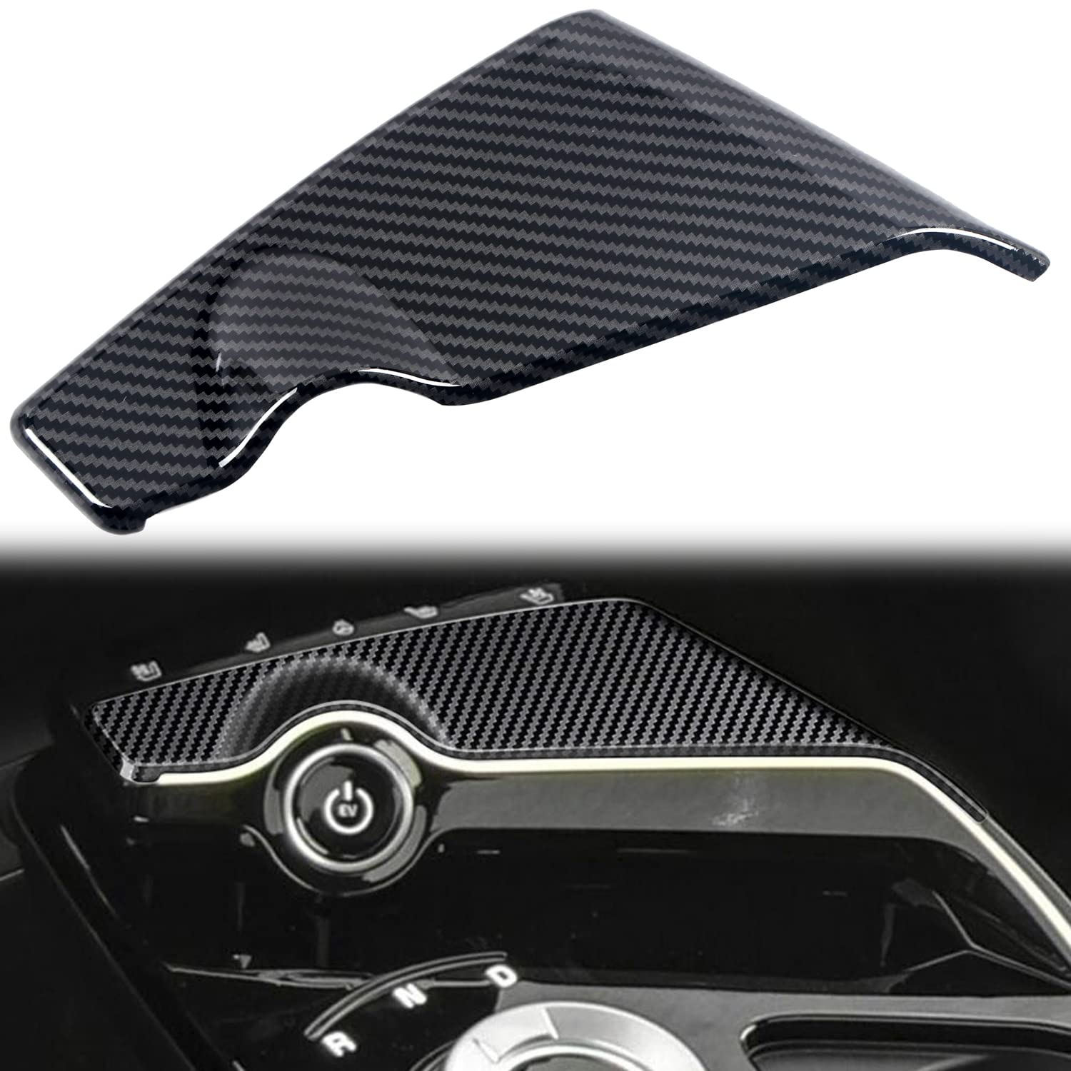HIGH FLYING ABS Carbon Style Gear Panel Side Strip Cover for Kia EV6 2022-2024 - Interior Accessories & Trim Decoration (LHD Only) - Perfect for Car Customization & Protection