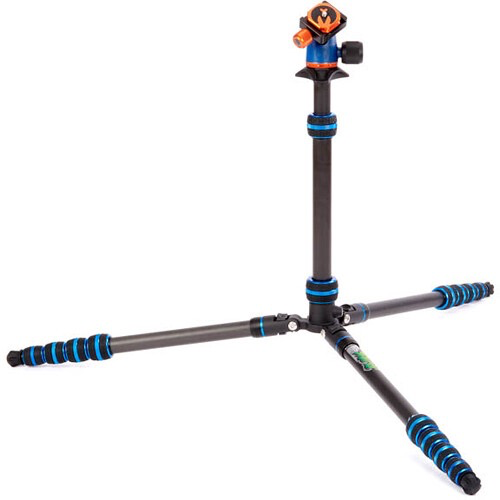3 Legged Thing Punks Brian 2.0 Carbon Fiber Tripod with AirHed Neo 2.0 Ball Head (Blue) - Lightweight Professional Camera Tripod for Travel, Photography & Videography