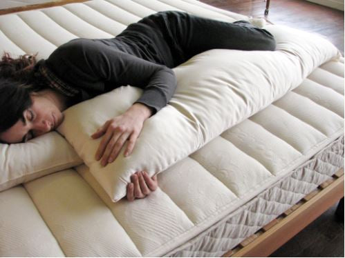 Holy Lamb Organics Body Pillow - Premium Sustainable Eco Wool Pillow for Back & Pregnancy Support | Organic Comfort for Sleeping, Lounging & Pain Relief